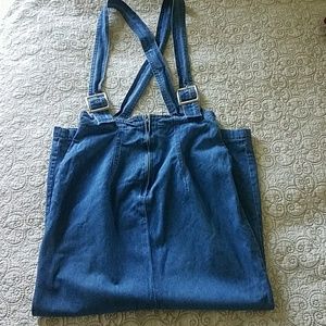 ⚠DAILY DEAL⚠ ☺Vintage☺  denim overall pencil dress